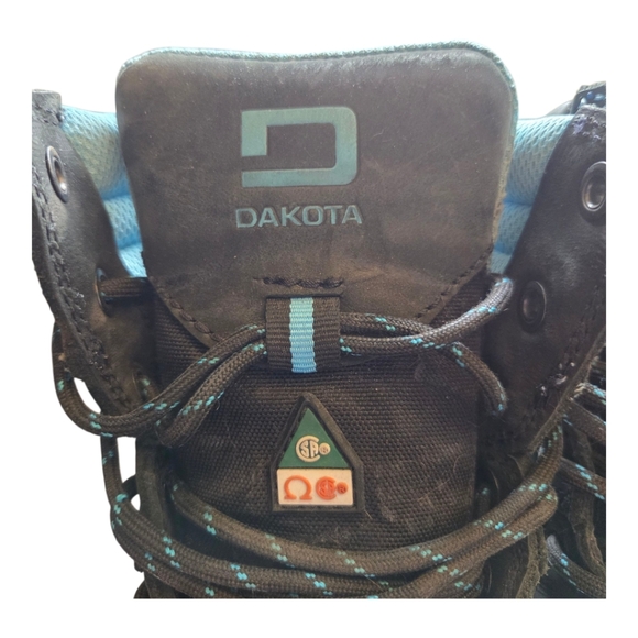 Dakota Womans Black Protective Steel Toe Boots Size 6 - Picture 2 of 9